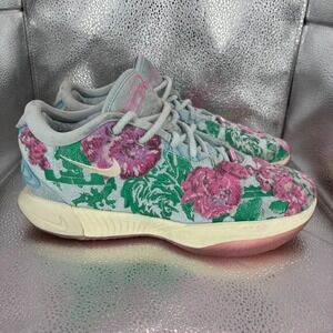 Nike LeBron 21 XXI EP Abalone Blue Pink Green Floral FV7276-401 Mens 9.5